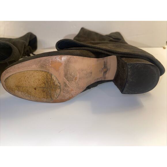 ALDO Womens Adessi Suede Over the Knee High Boots Block 3” Heel Brown Size 8.5 - Picture 7 of 8